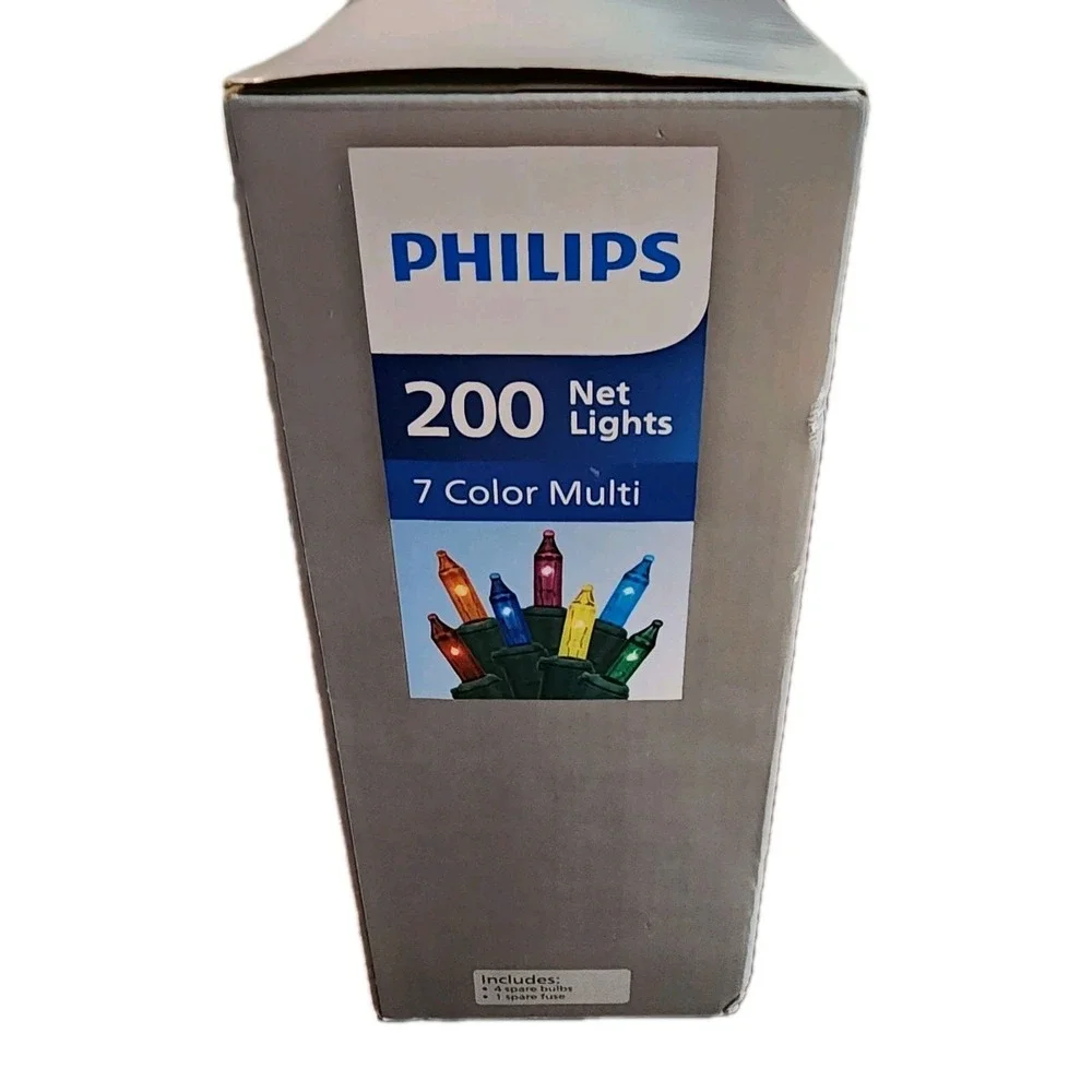 Philips 200ct 4' x 8' Heavy Duty Net Lights Color W/ Green Wire Indoor & Outdoor